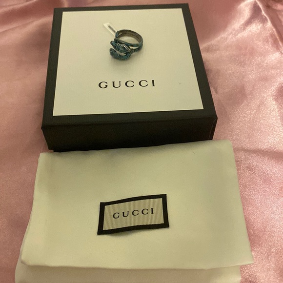Gucci enamel double snake ring - Picture 2 of 16